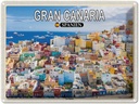 Blechschild 30x40 cm Gran Canaria Spanein Las Palmas Stadt Bildmotiv Reisemotiv Abenteuer Reisen