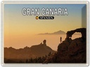Blechschild 30x40 cm Gran Canaria Spanien Roque Nublo Berg Bildmotiv Reisemotiv Abenteuer Reisen
