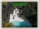 Blechschild 30x40 cm Lanzarote Spanien Fundacion César Manrique Bildmotiv Reisemotiv Abenteuer Reisen