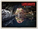 Blechschild 30x40 cm Lanzarote Spanien Jameos del Agua Bildmotiv Reisemotiv Abenteuer Reisen
