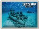 Blechschild 30x40 cm Lanzarote Spanien Museo Atlantico Museum Bildmotiv Reisemotiv Abenteuer Reisen