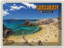 Blechschild 30x40 cm Lanzarote Spanien Playa Blanca Strand Meer Bildmotiv Reisemotiv Abenteuer Reisen