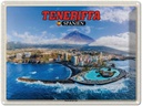 Blechschild 30x40 cm Teneriffa Spanien Reisen Puerto de la Cruz Berg Bildmotiv Reisemotiv Abenteuer