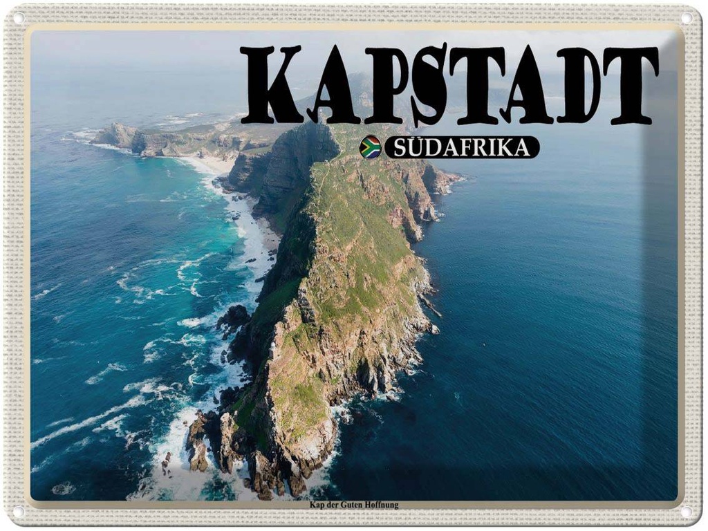 Blechschild 30x40 cm Kapstadt Südafrika Kap der Guten Hoffnung Bildmotiv Reisemotiv Abenteuer Reisen