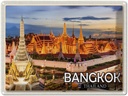 Blechschild 30x40 cm Bangkok Thailand Tempel Sonnenuntergang Bildmotiv Reisemotiv Abenteuer Reisen