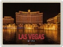 Blechschild 30x40 cm Las Vegas USA Bellagio Wasserspiele Bildmotiv Reisemotiv Abenteuer Reisen