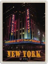 Blechschild 40x30 cm New York Reisen USA Radio City Music Hall Bildmotiv Reisemotiv Abenteuer