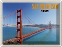 Blechschild 30x40 cm San Francisco USA Golden Gate Bridge Bildmotiv Reisemotiv Abenteuer Reisen