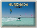 Blechschild 30x40 cm Hurghada Ägypten Kitesurfer Urlaub Bildmotiv Reisemotiv Abenteuer Reisen