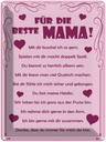 Blechschild 40x30 cm Für die beste Mama Spruch Zitat