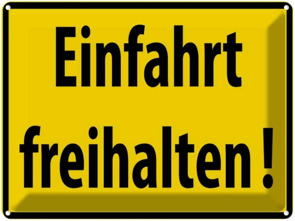 [LA-1788992] Blechschild 30x40 cm Einfahrt freihalten Warnschild Hinweisschild Sicherheit Vorsicht