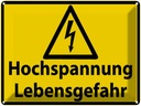 Blechschild 30x40 cm Hochspannung Lebensgefahr Warnschild Hinweisschild Sicherheit Vorsicht