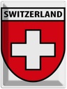 Blechschild 40x30 cm Flagge Switzerland Schweiz Wappen Fahne