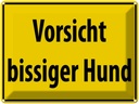 Blechschild 30x40 cm Vorsicht bissiger Hund