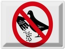Blechschild 30x40 cm Keine Tauben füttern Warnschild Hinweisschild Sicherheit Vorsicht