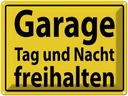 Blechschild 30x40 cm Garage Tag und Nacht freihalten Warnschild Hinweisschild Sicherheit Vorsicht