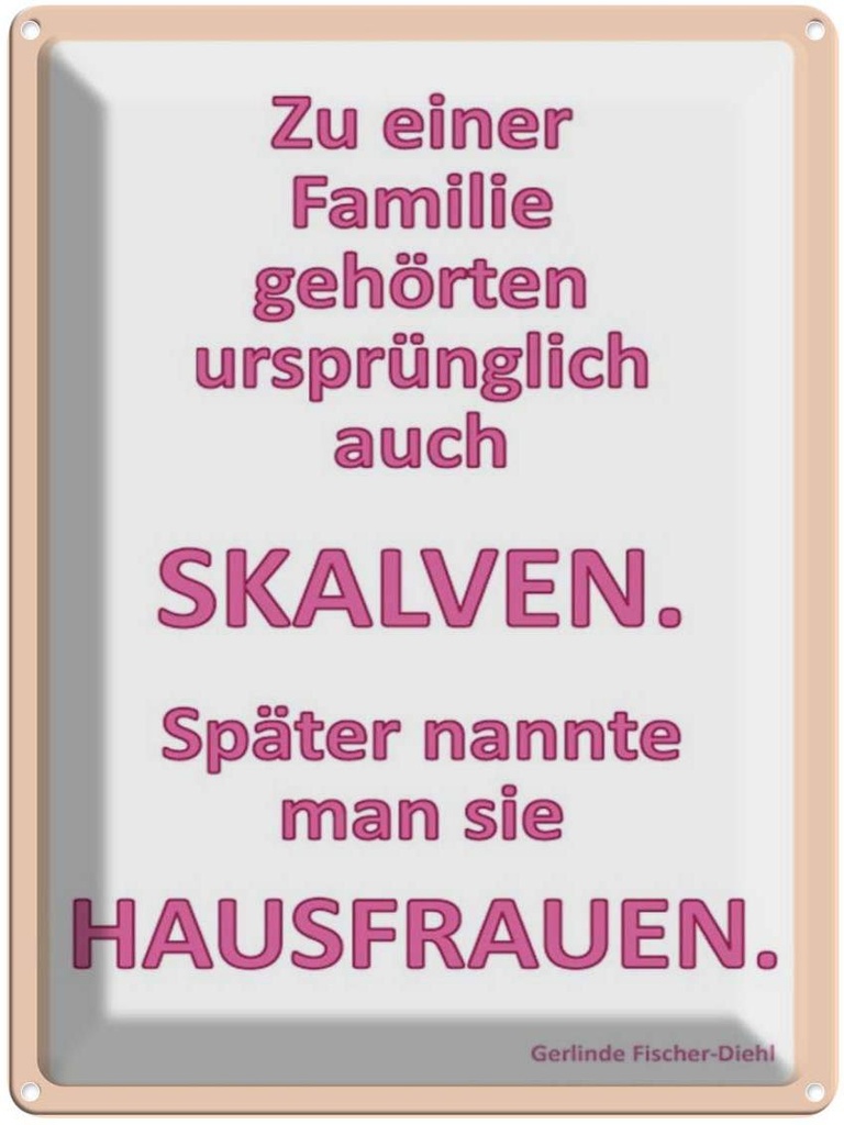 [LA-1789058] Blechschild 40x30 cm Zu einer Familie gehörten Spruch Zitat
