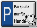 Blechschild 30x40 cm Parkplatz nur für Hunde Hund