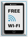 Blechschild 40x30 cm Free WI-FI (Handy)