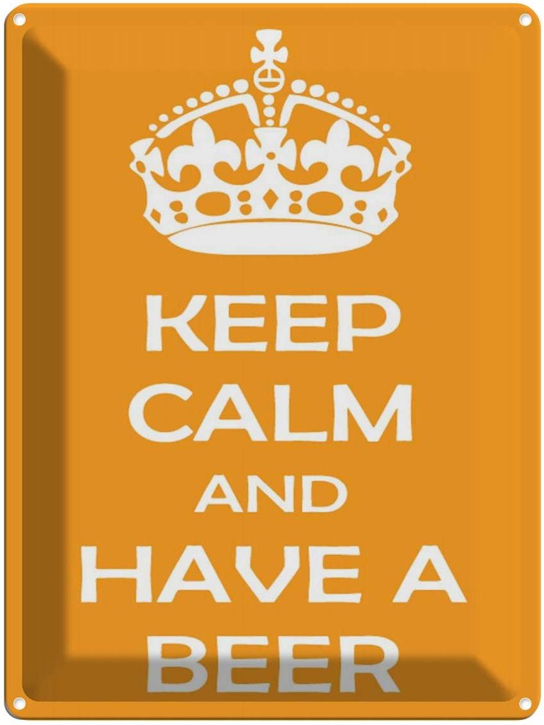 Blechschild 40x30 cm Keep Calm and have a beer