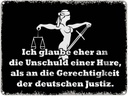 Blechschild 30x40 cm Glaube eher an Unschuld einer Hure Spruch Zitat