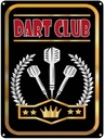 Blechschild 40x30 cm Dart Club schwarzes