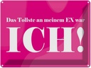 Blechschild 30x40 cm Das Tollste an meinem Ex Spruch Zitat