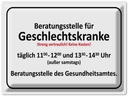Blechschild 30x40 cm Beratungsstelle Geschlechtskranke