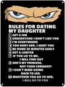 Blechschild 40x30 cm Rules for dating my daughter Ninja