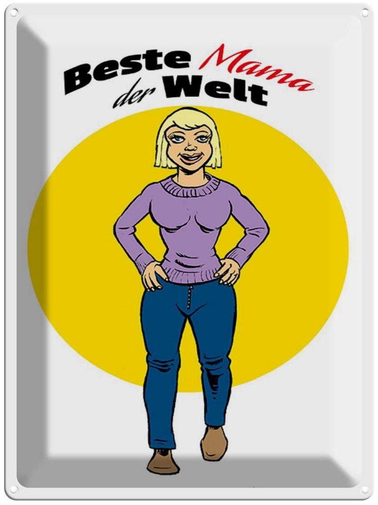 [LA-1789251] Blechschild 40x30 cm Beste Mama der Welt Spruch Zitat