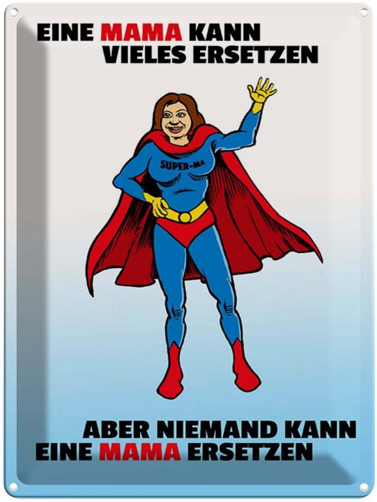 [LA-1789275] Blechschild 40x30 cm Mama kann vieles ersetzen Spruch Zitat