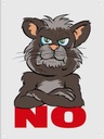 Blechschild 40x30 cm NO (Katze)