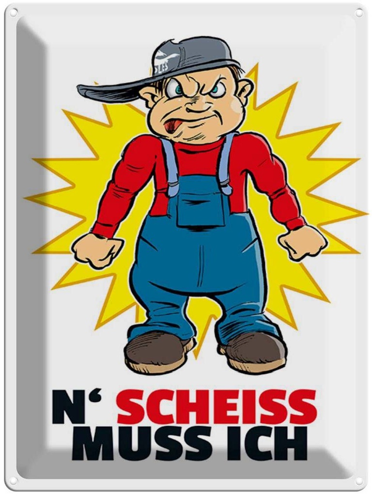 [LA-1789295] Blechschild 40x30 cm N' Scheiß muss ich Spruch Zitat