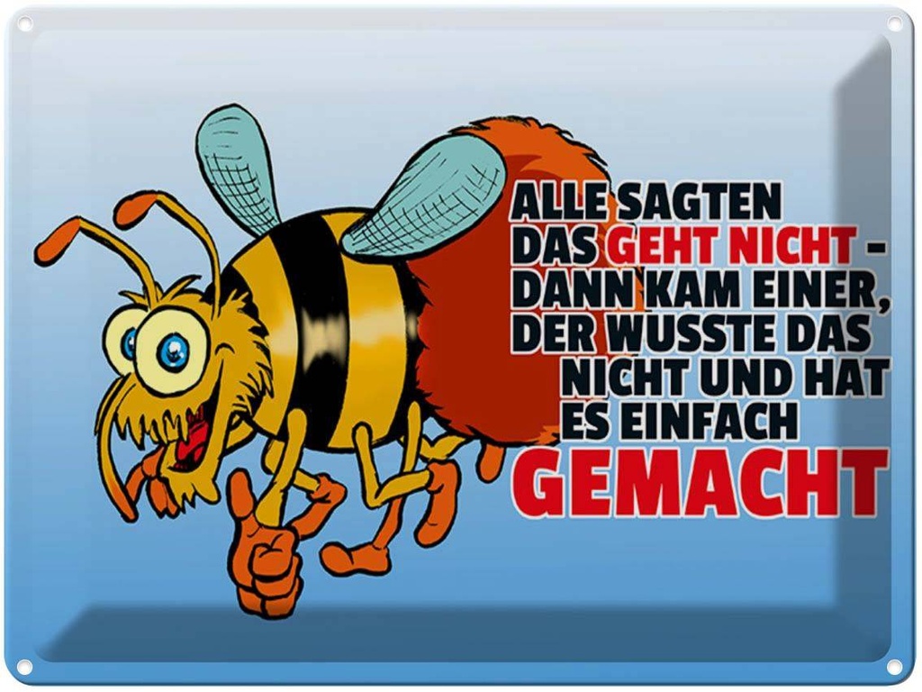 [LA-1789305] Blechschild 30x40 cm Alle sagten das geht nicht Spruch Zitat