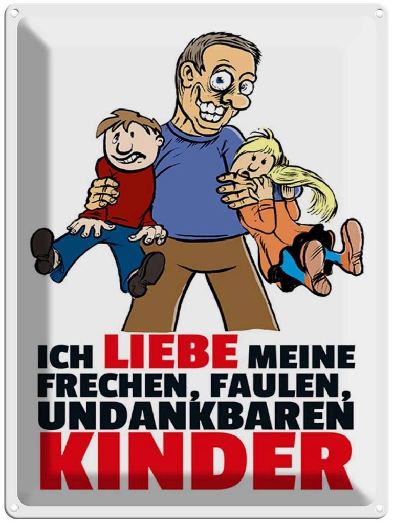 [LA-1789313] Blechschild 40x30 cm Liebe meine frechen Kinder