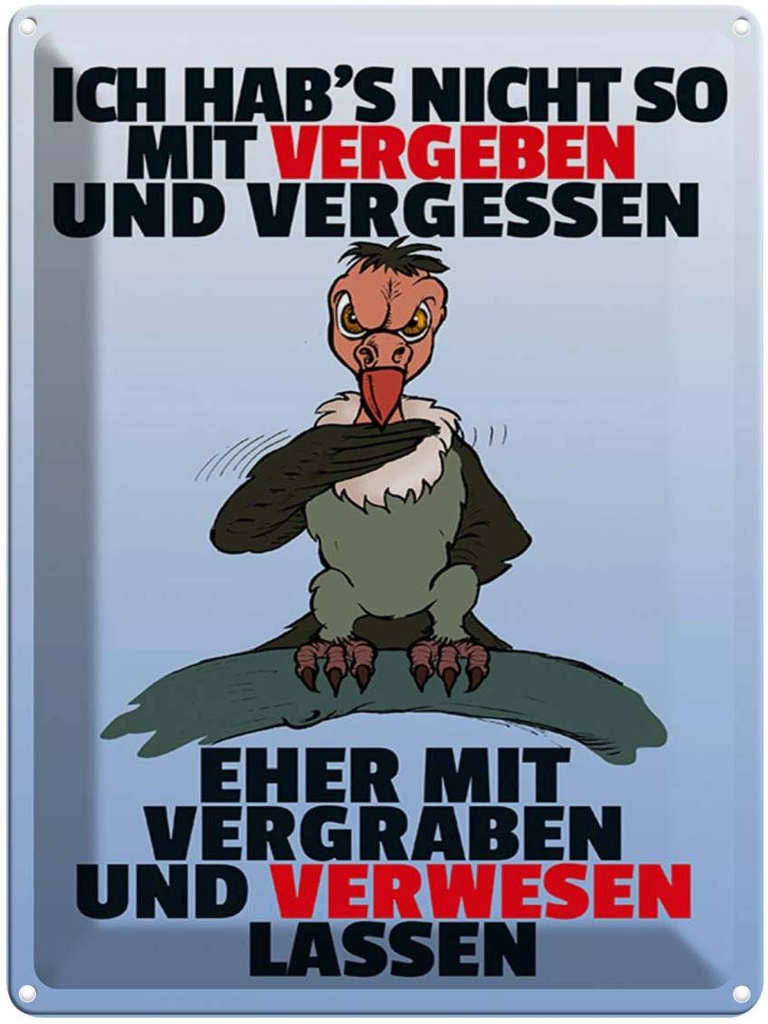[LA-1789329] Blechschild 40x30 cm nicht vergeben vergraben Spruch Zitat