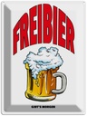 Blechschild 40x30 cm Alkohol Freibier gibt's morgen (Bierkrug) Spruch Zitat