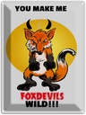 Blechschild 40x30 cm You make me foxdevils wild Fuchs Spruch Zitat