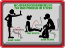 Blechschild 30x40 cm WC-Gebrauchsanweisung