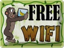 Blechschild 30x40 cm Free WiFi Internet