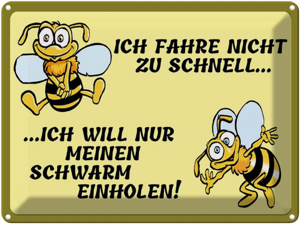 [LA-1789481] Blechschild 30x40 cm ich fahre nicht zu schnell Spruch Zitat
