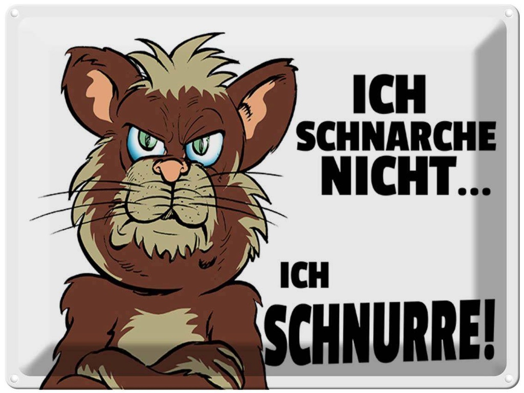 [LA-1789493] Blechschild 30x40 cm ich schnarche nicht schnurre Spruch Zitat