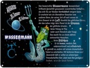 Blechschild 30x40 cm Sternzeichen Wassermann Astrologie