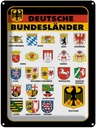 Blechschild 40x30 cm Bundesländer Deutschland Wappen