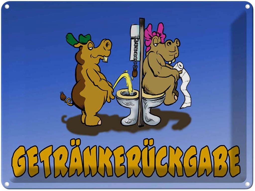 [LA-1789523] Blechschild 30x40 cm Getränkerückgabe