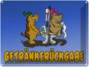 Blechschild 30x40 cm Getränkerückgabe