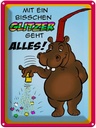 Blechschild 40x30 cm mit bisschen Glitzer geht Alles Spruch Zitat
