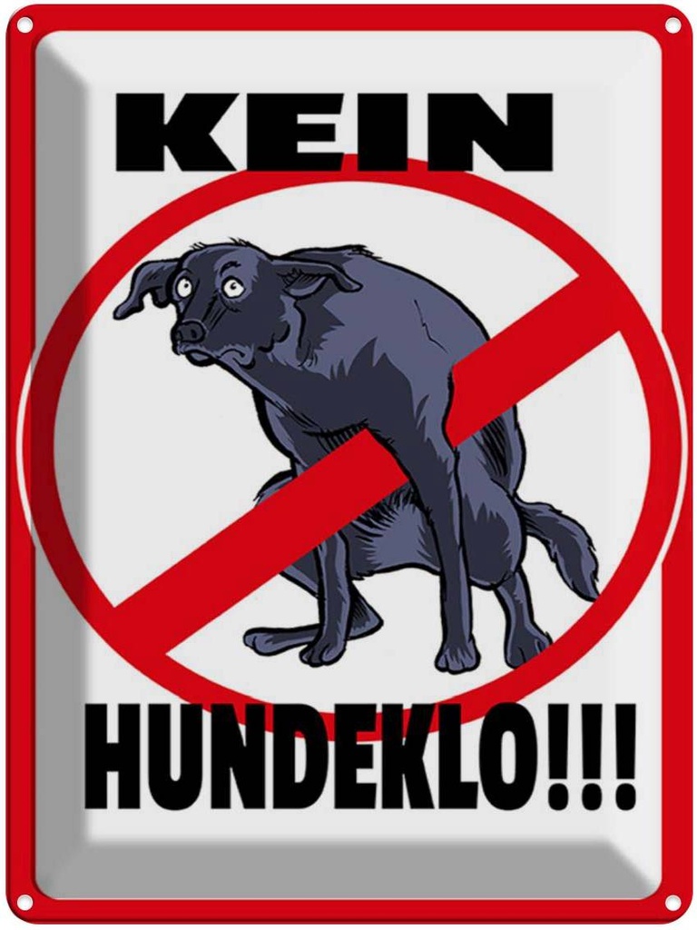 [LA-1789556] Blechschild 40x30 cm Kein Hundeklo Tiere Hund