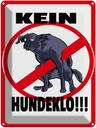 Blechschild 40x30 cm Kein Hundeklo Tiere Hund