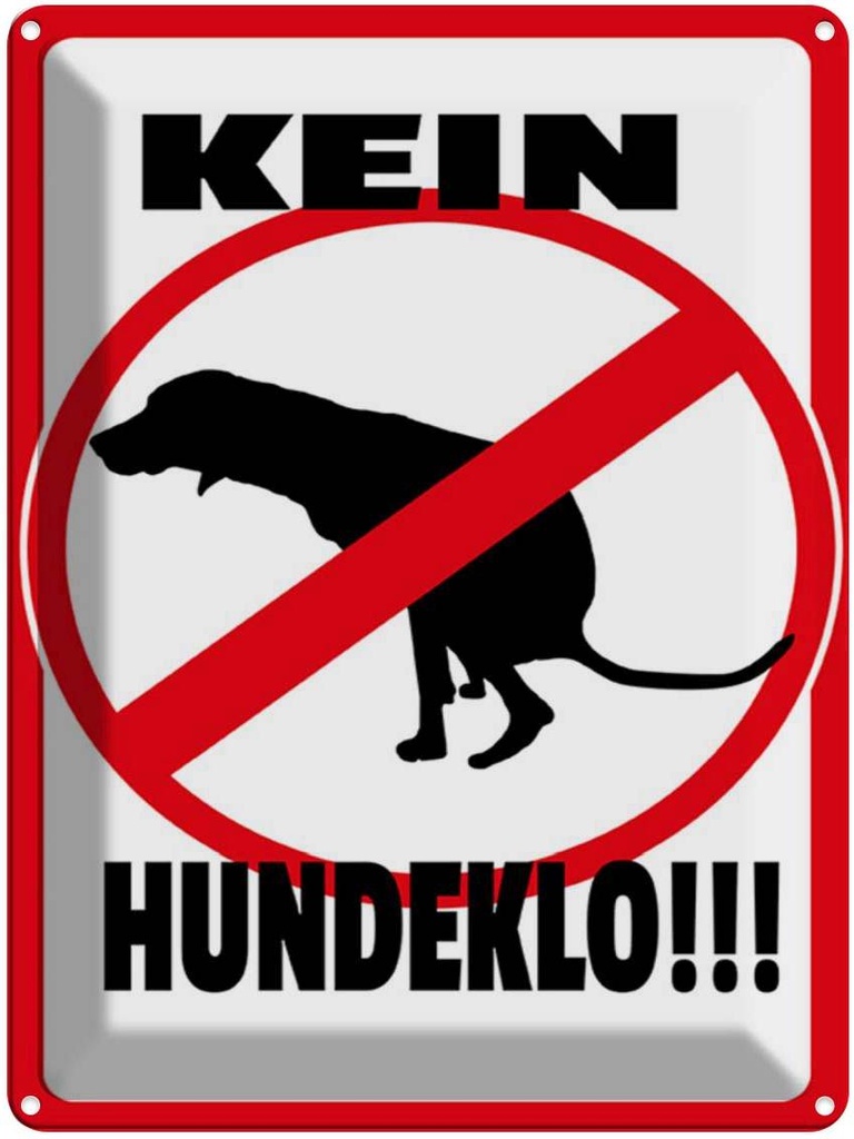 [LA-1789557] Blechschild 40x30 cm Kein Hundeklo Tiere Hund